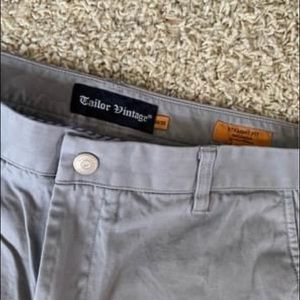 Men’s Tailor Vintage 36/32 Grey Flat Front Pant